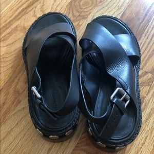All Saints Authentic Leather Slingback Sandals